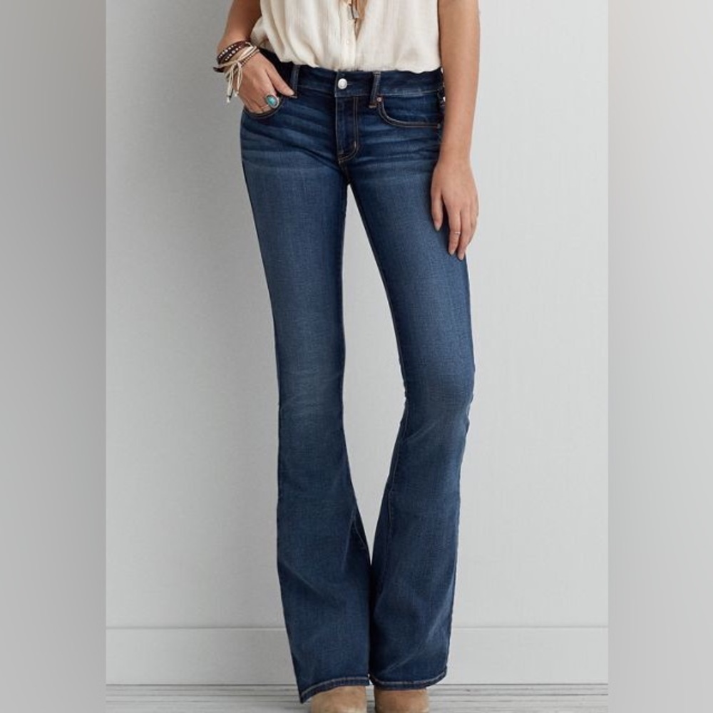 American Eagle AEO Mid Rise Artist Flare Jeans